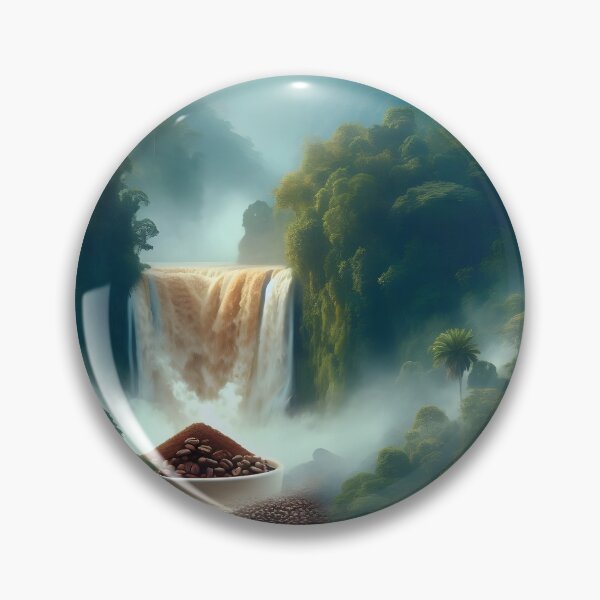Item preview, Coffee Cascade: Jungle Serenity designed and sold by AI-Only Creations.