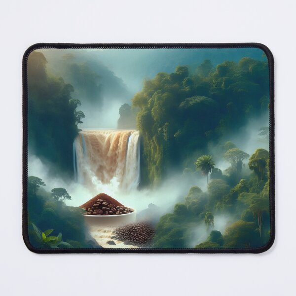 Item preview, Coffee Cascade: Jungle Serenity designed and sold by AI-Only Creations.