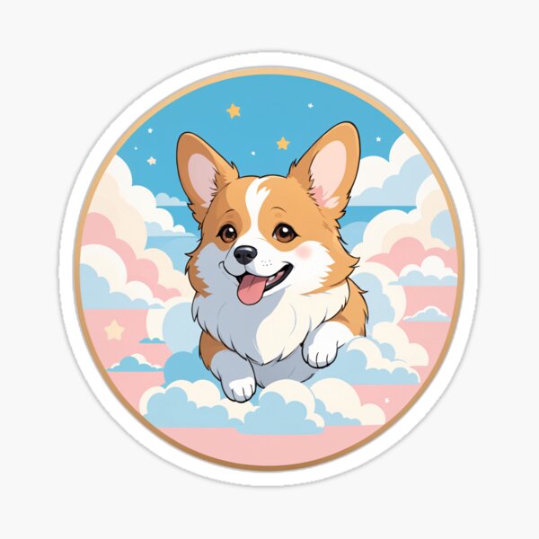 Cute Corgi Dog Butt Winking Vinyl Sticker, Puppy Best Friend Gift