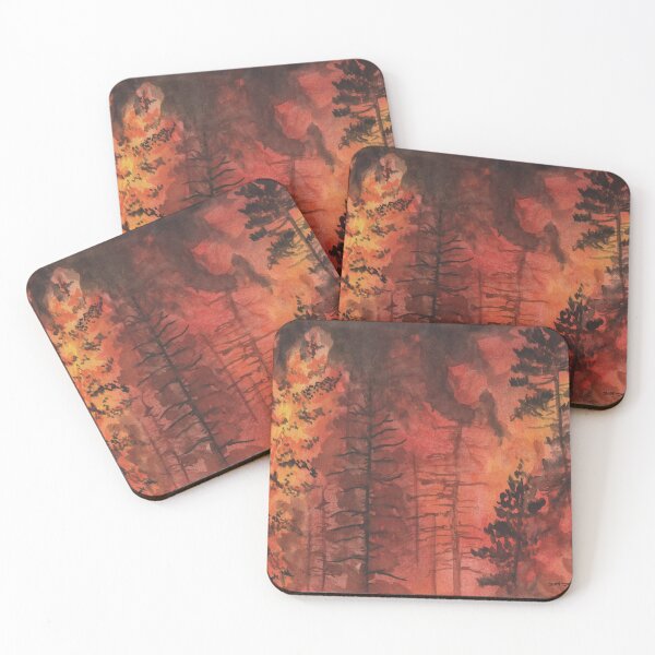 Item preview, the Burn watercolor fine art print designed and sold by zyurelaie.