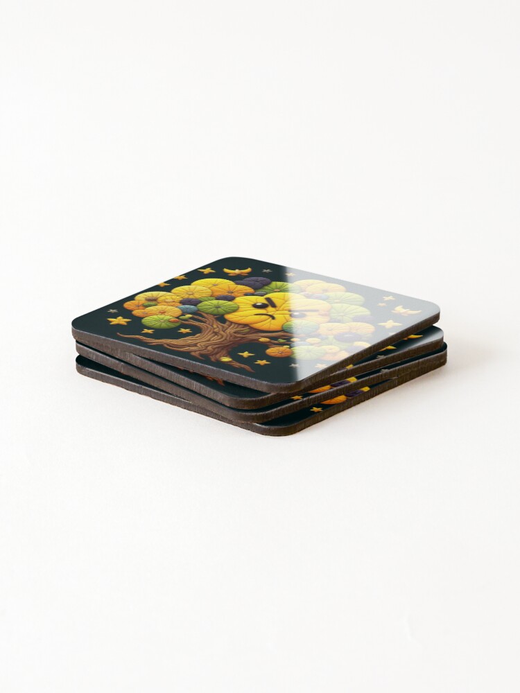 Thumbnail 4 of 5, Coasters (Set of 4), Grumpy Ginkgo designed and sold by ComputerContent.