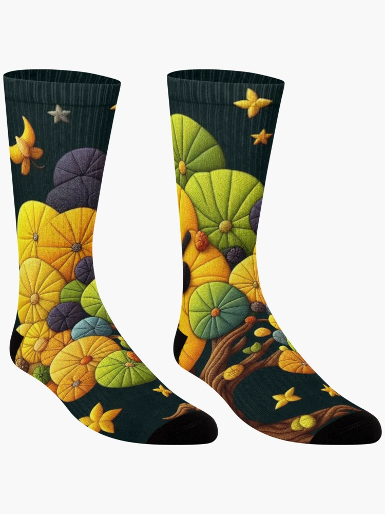 Thumbnail 3 of 5, Socks, Grumpy Ginkgo designed and sold by ComputerContent.