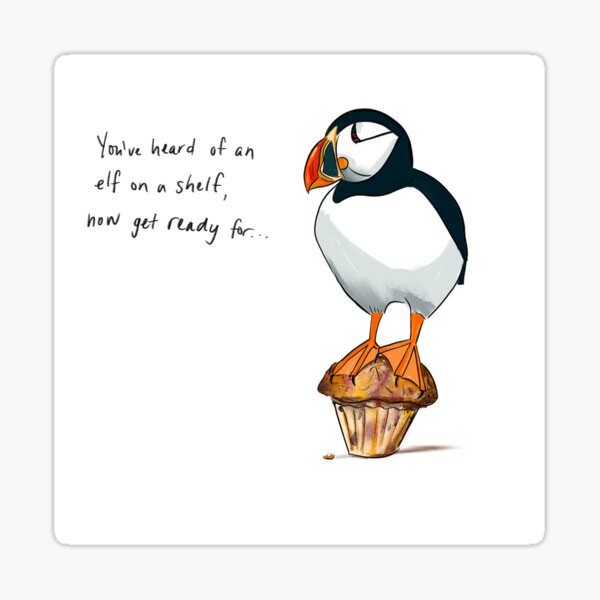 Item preview, Puffin on a muffin designed and sold by girlinwhiteglasses.
