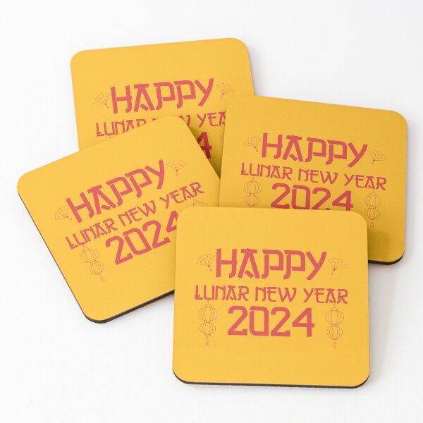 Item preview, Happy Lunar New Year 2024 - Chinese New Year Lanterns and Fans, Year of the Dragon (Red Design) designed and sold by Spiprinto.