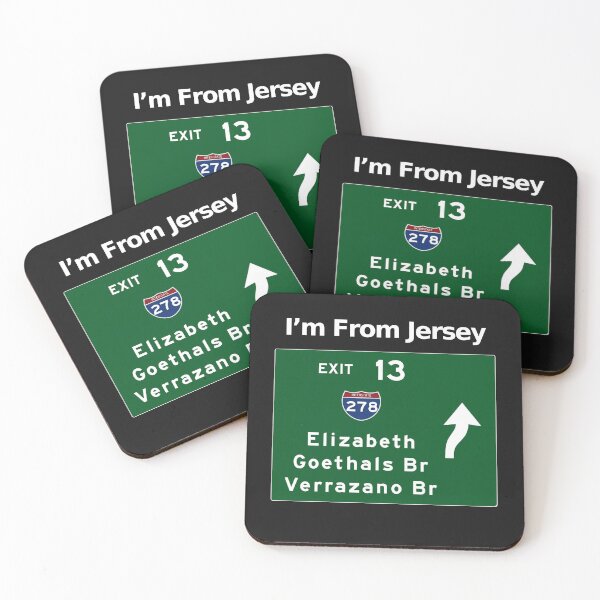 Item preview, From Jersey, New Jersey Elizabeth, Goethals, Verrazano  Exit 13 Graphic Design designed and sold by CoolUniqueNovel.