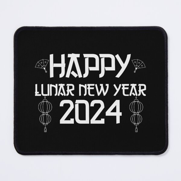 Item preview, Happy Lunar New Year 2024 - Chinese New Year Lanterns and Fans, Year of the Dragon (White Design) designed and sold by Spiprinto.
