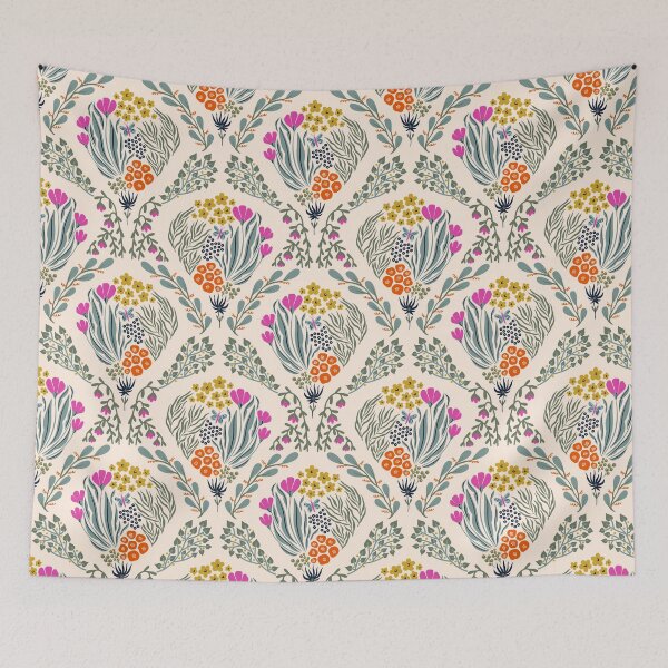 Item preview, Garden Floral Undulating Cream designed and sold by Snehanirody.