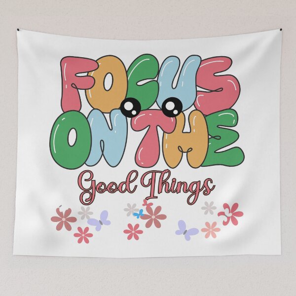 Item preview, Focus On The Good Things funny Design Quote designed and sold by Modern-Tropical.