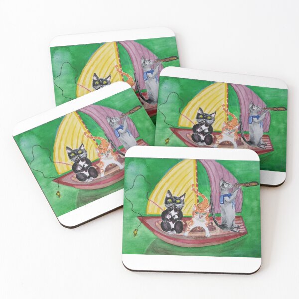 Item preview, Three cats in a boat designed and sold by iragrit.