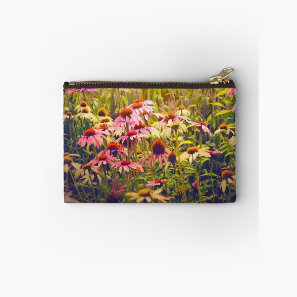 Item preview, Wildflowers Meadow Sunset Warm Glow Pink White Flowers designed and sold by Kizzydesign.