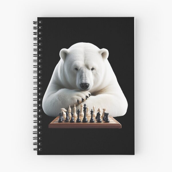 Item preview, Polar bear playing chess designed and sold by Ingridpd.