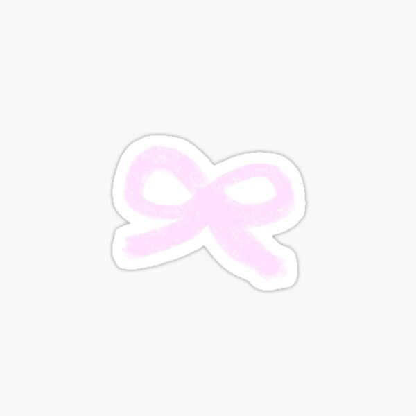 White Coquette Ribbon Bow | Sticker