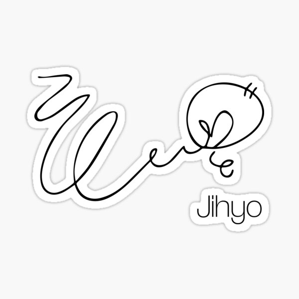 Jihyo's autograph (with her name)