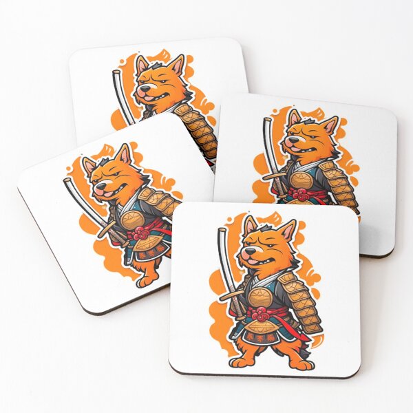 Item preview, Cute Japan samurai orange dog designed and sold by KorArtStudio.