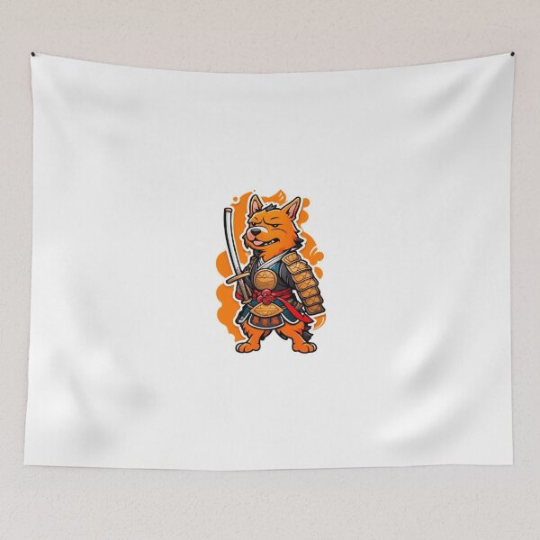 Item preview, Cute Japan samurai orange dog designed and sold by KorArtStudio.