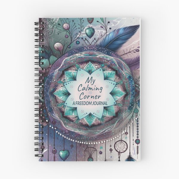 Item preview, Relaxing Boho Style Feathers and Mandala Lotus - MY CALMING CORNER - Artistic Graphic | Calmness collection designed and sold by Made by Tamar.