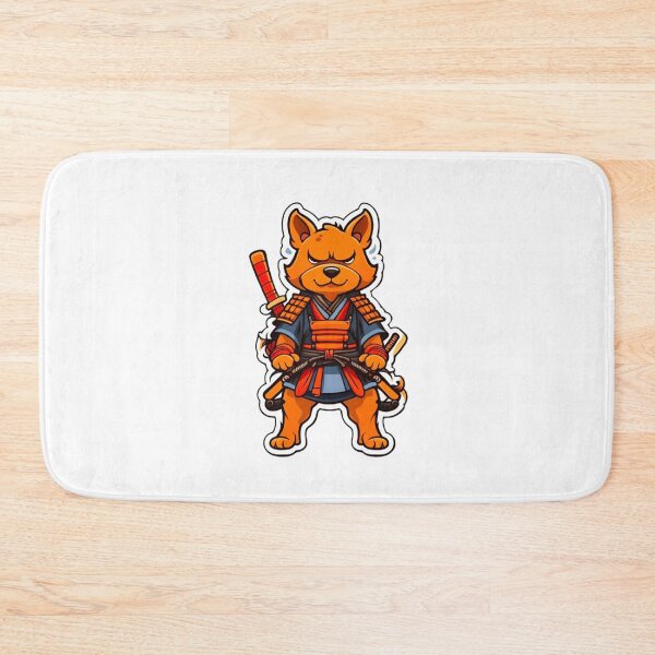 Item preview, Cute Japan samurai puppy orange dog designed and sold by KorArtStudio.