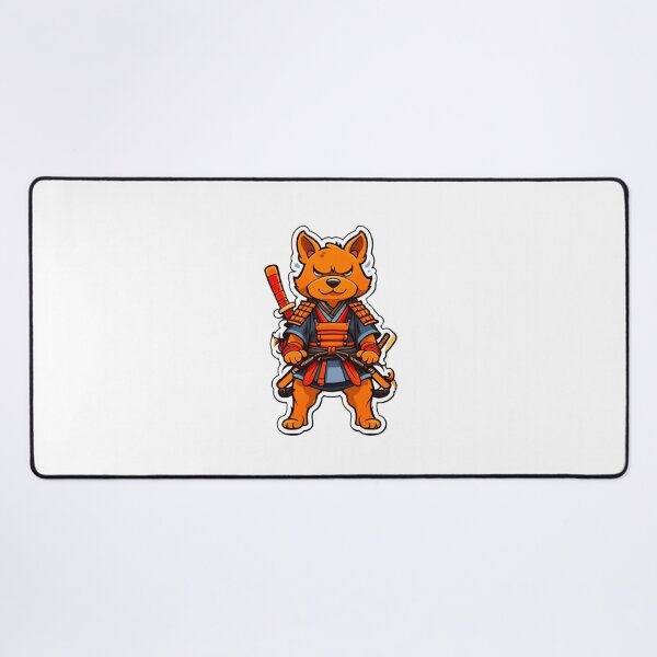 Item preview, Cute Japan samurai puppy orange dog designed and sold by KorArtStudio.