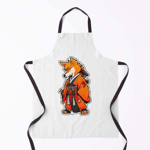 Item preview, Cool Japan samurai puppy orange dog designed and sold by KorArtStudio.