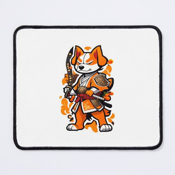 Item preview, Japan samurai katana orange dog designed and sold by KorArtStudio.