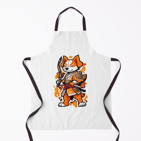 Item preview, Japan samurai katana orange dog designed and sold by KorArtStudio.