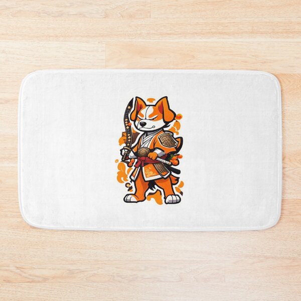 Item preview, Japan samurai katana orange dog designed and sold by KorArtStudio.