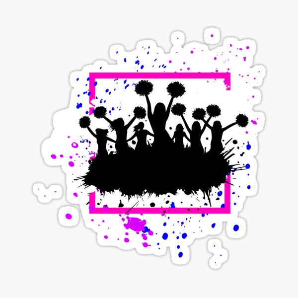 Cheerleader Paint Splash Sticker