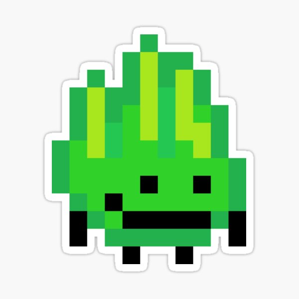Grassy Pixel Art Sticker