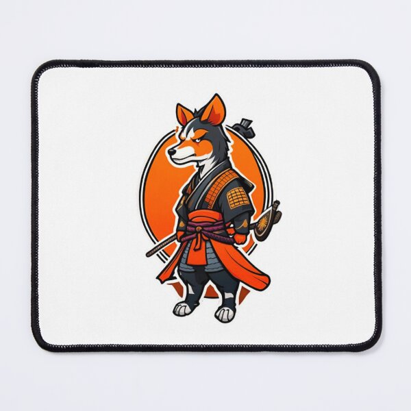 Item preview, Cute Japan samurai katana orange dog designed and sold by KorArtStudio.
