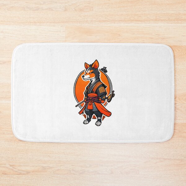 Item preview, Cute Japan samurai katana orange dog designed and sold by KorArtStudio.