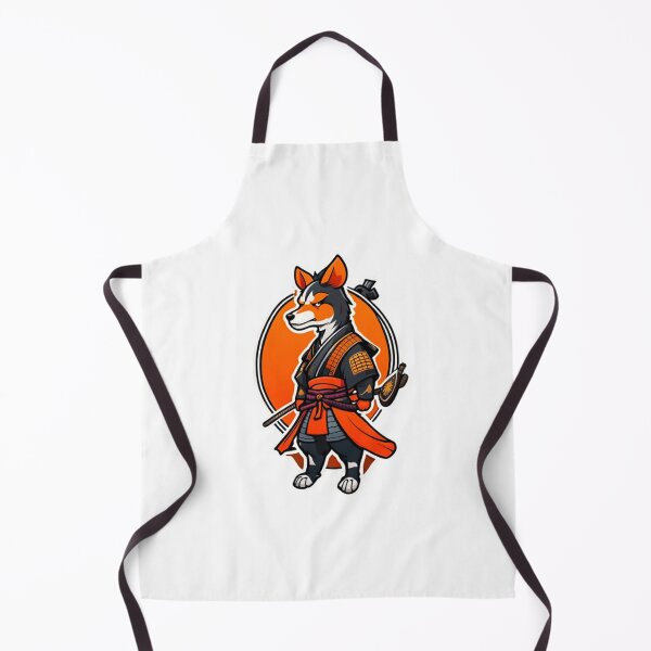 Item preview, Cute Japan samurai katana orange dog designed and sold by KorArtStudio.