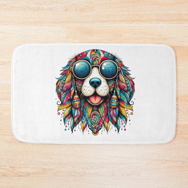 Item preview, Colorful Bohemian hippie Dog designed and sold by AssortedWonders.