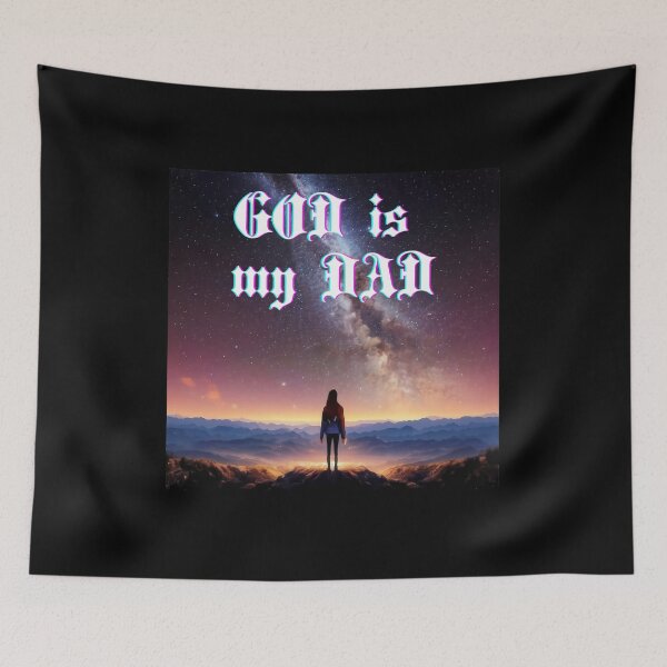 Item preview, God is my Dad say girl looking at the stars funny christian gifts for easter designed and sold by thankful-loco.