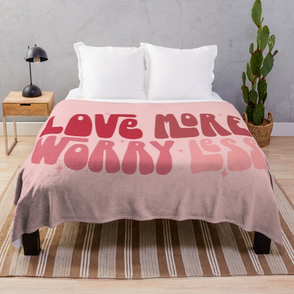 Item preview, Love More Worry Less Groovy Font designed and sold by ArtMeetsPizza.