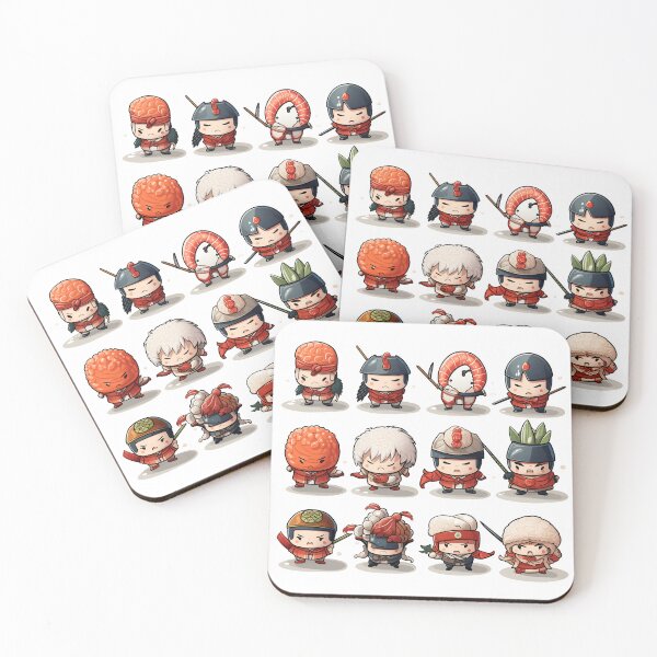 Item preview, Samurai sushi kawaii inspired design designed and sold by Sweet-Sakura.