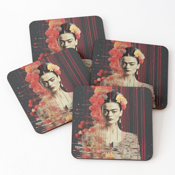 Item preview, Glitched Frida Kahlo  designed and sold by AIbrushedHamlet.