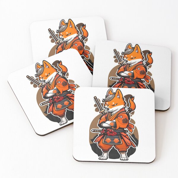 Item preview, Cool Japan samurai katana puppy orange dog designed and sold by KorArtStudio.