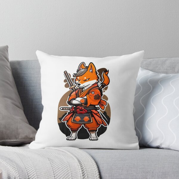 Item preview, Cool Japan samurai katana puppy orange dog designed and sold by KorArtStudio.