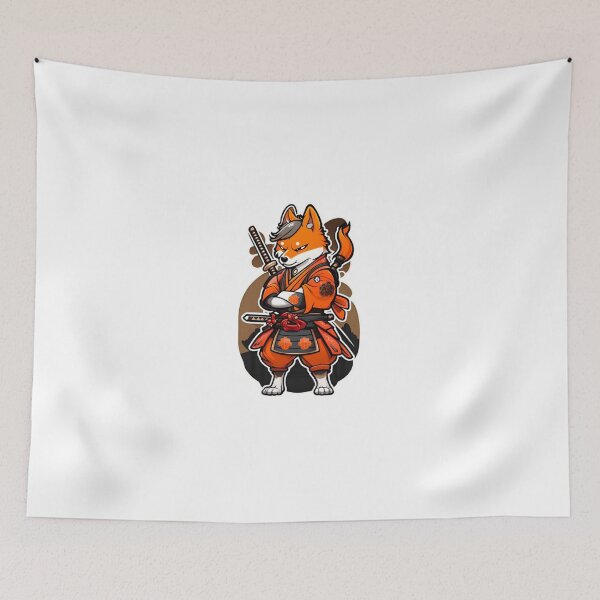 Item preview, Cool Japan samurai katana puppy orange dog designed and sold by KorArtStudio.