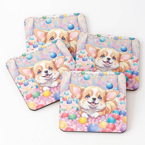 Artikelvorschau, Corgi-Welpe in einem Bällebad entworfen und verkauft von Gabriela McDaniel.