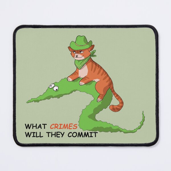 Item preview, cowboy cat and worm (green) designed and sold by papercreatyre.