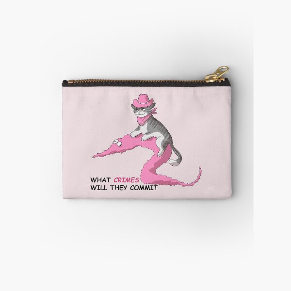 Item preview, cowboy cat and worm (pink) designed and sold by papercreatyre.