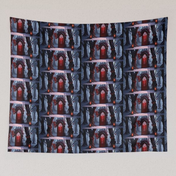 Item preview, Gothic Winter Wonderland Magic Red Door✨ #gothchristmas designed and sold by Earth Nature Creations.
