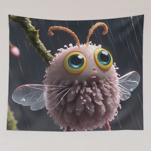 Item preview, Cute Woolly Moth In The Rain designed and sold by TheArtOfPat.