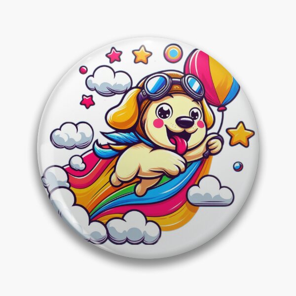 Artikelvorschau, Party und bunter süßer fliegender Hund entworfen und verkauft von SnuggleSafari.