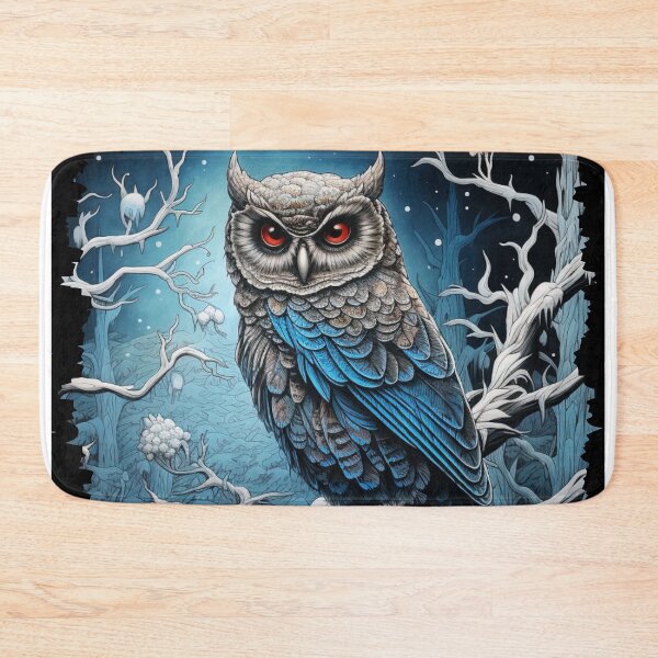 Item preview, Snow Owl at Night - Digital Art designed and sold by HausKatz.