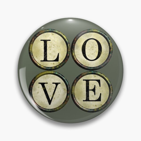 Item preview, LOVE in old Typewriter keys designed and sold by Neeshki.
