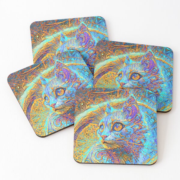 Item preview, Abstractions of abstract abstraction of cat. DeepDream #7125873681915 designed and sold by blackhalt.