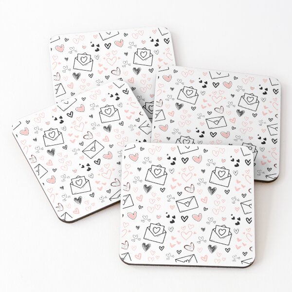 Item preview, Pink Love Note Valentine's Letter Pattern designed and sold by ArtMeetsPizza.