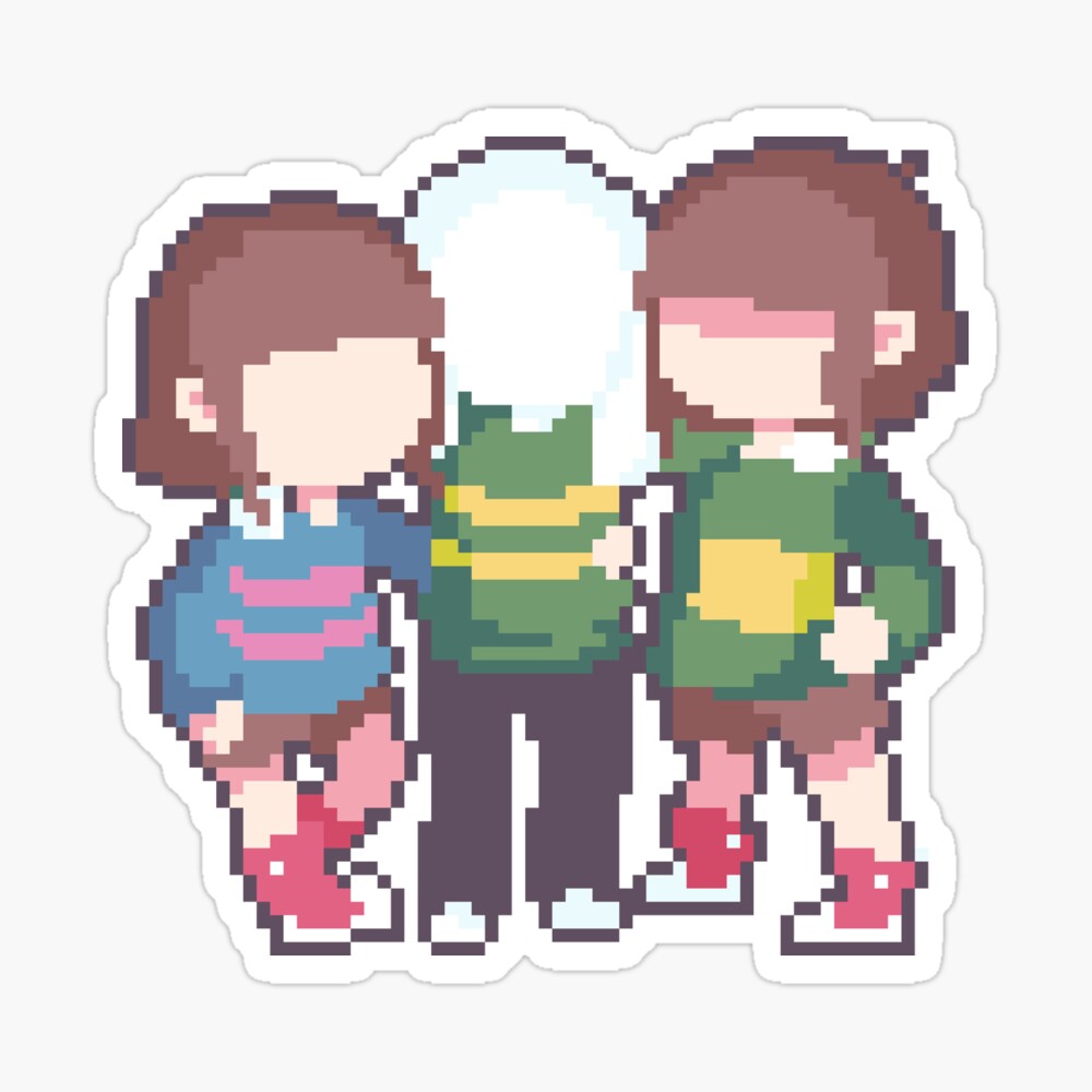 frisk/chara + asriel miniprints – star sowing